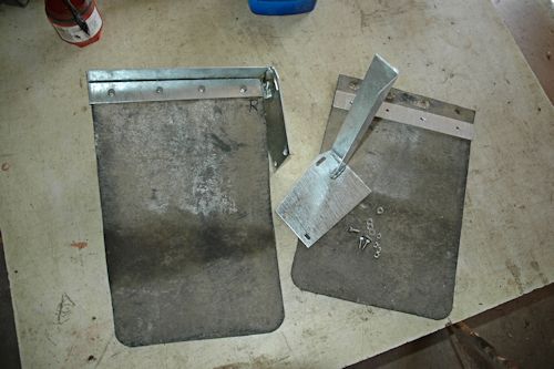 Right-angle bar welded to plate before galvanising